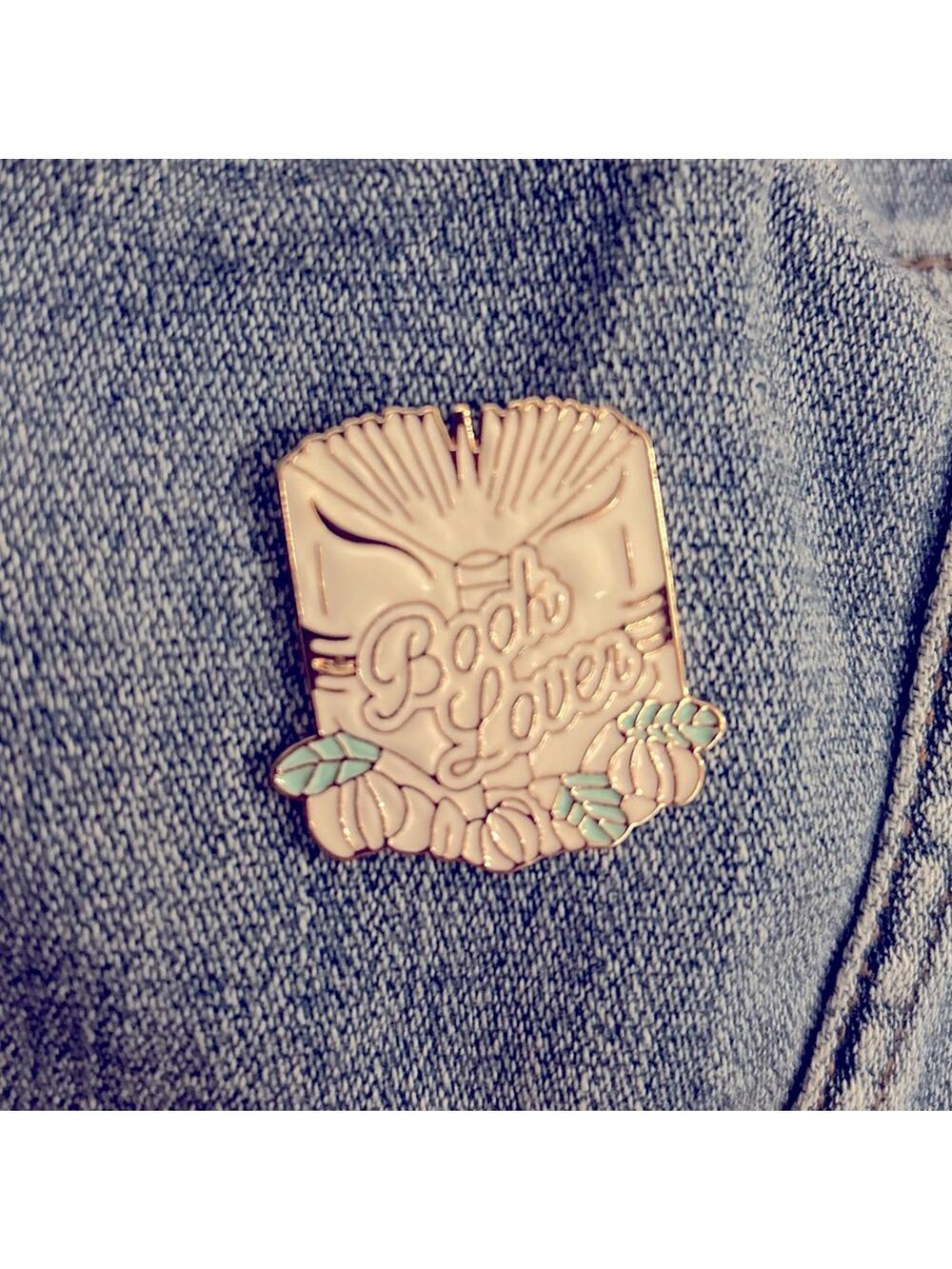 Book Lover Rose Bookish Pin